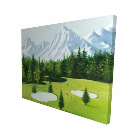 FONDO 16 x 20 in. Golf Course with Mountains View-Print on Canvas FO2790444